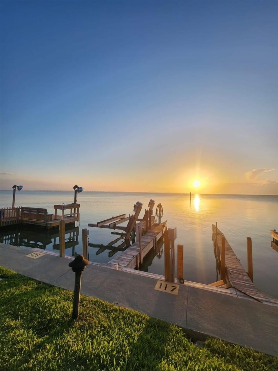 Your boat parking directly in front of the deck dedicated fiishing dock and cleaning station