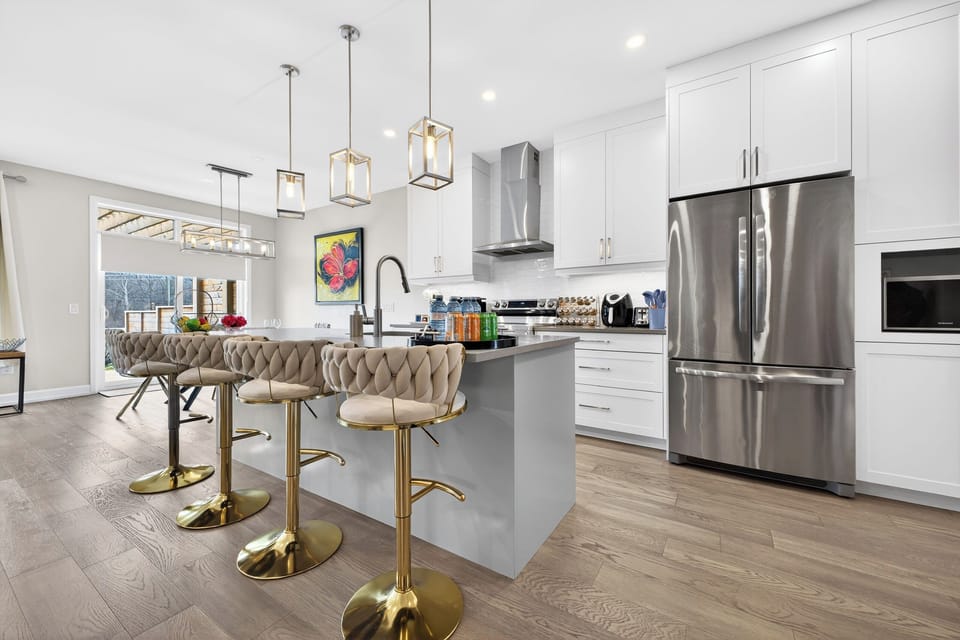 View of the open concept kitchen and Island