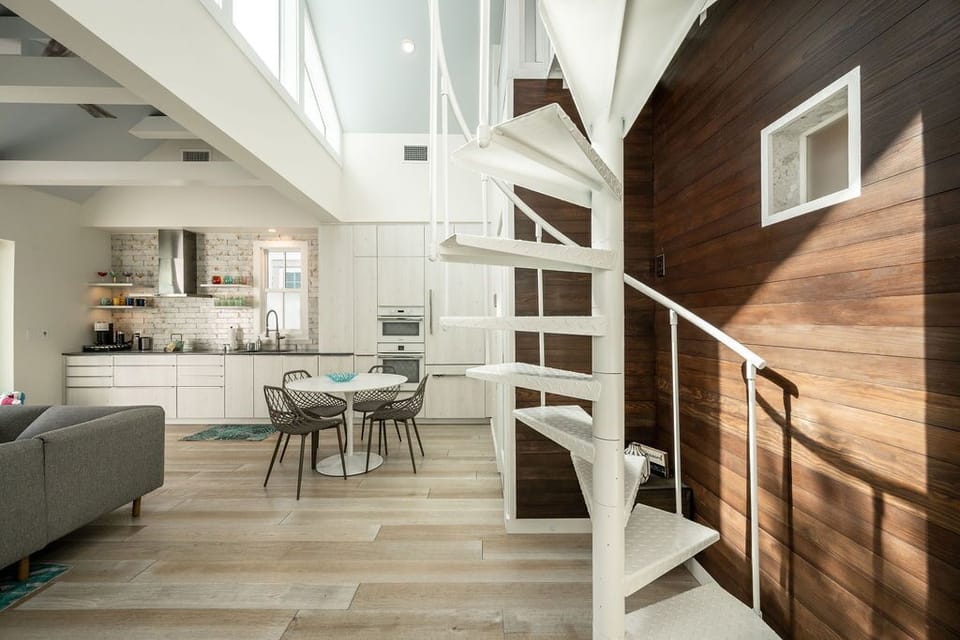 Dining Area and Stairs to Loft