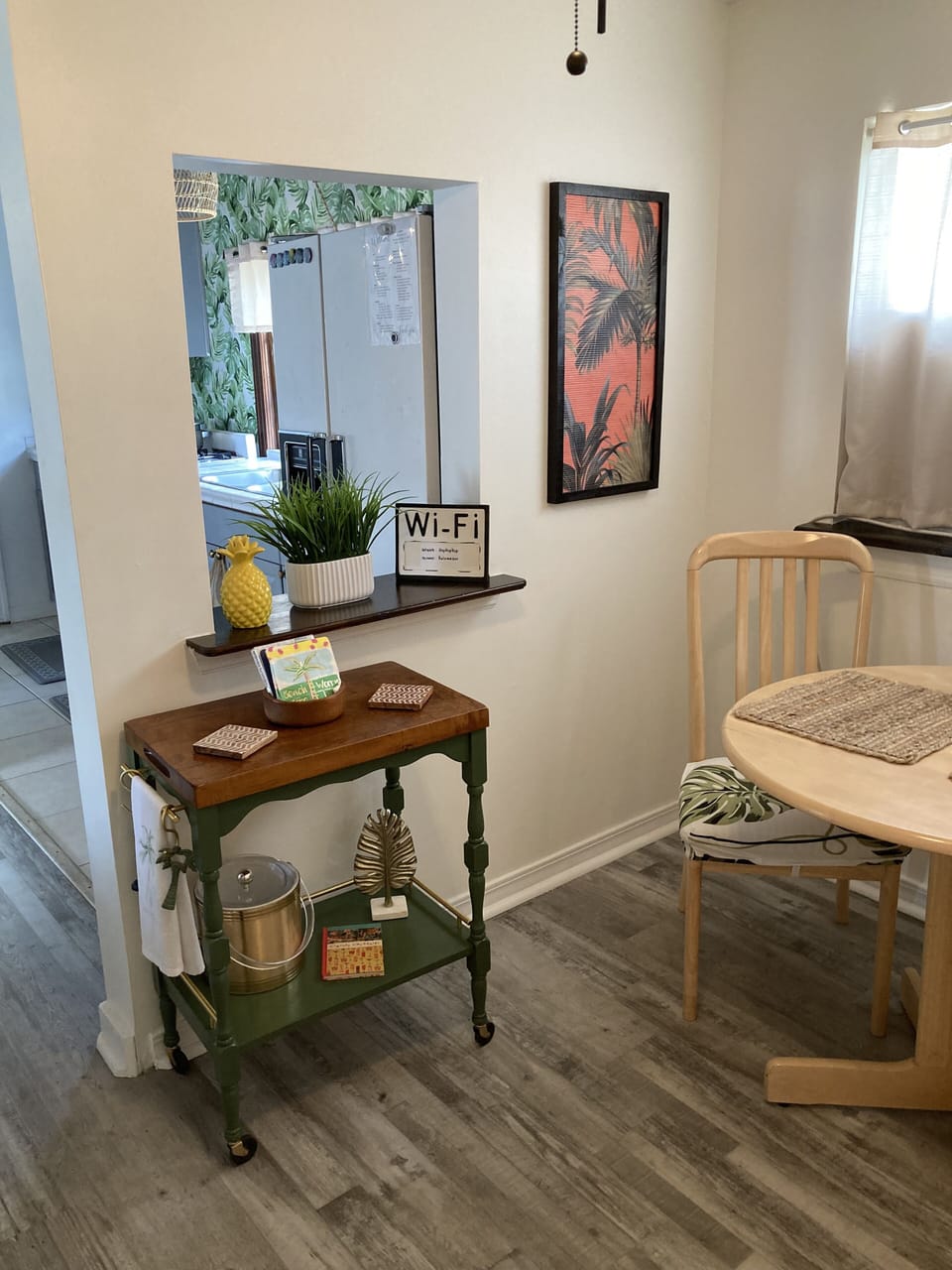 Whip up a cocktail at the bar cart!