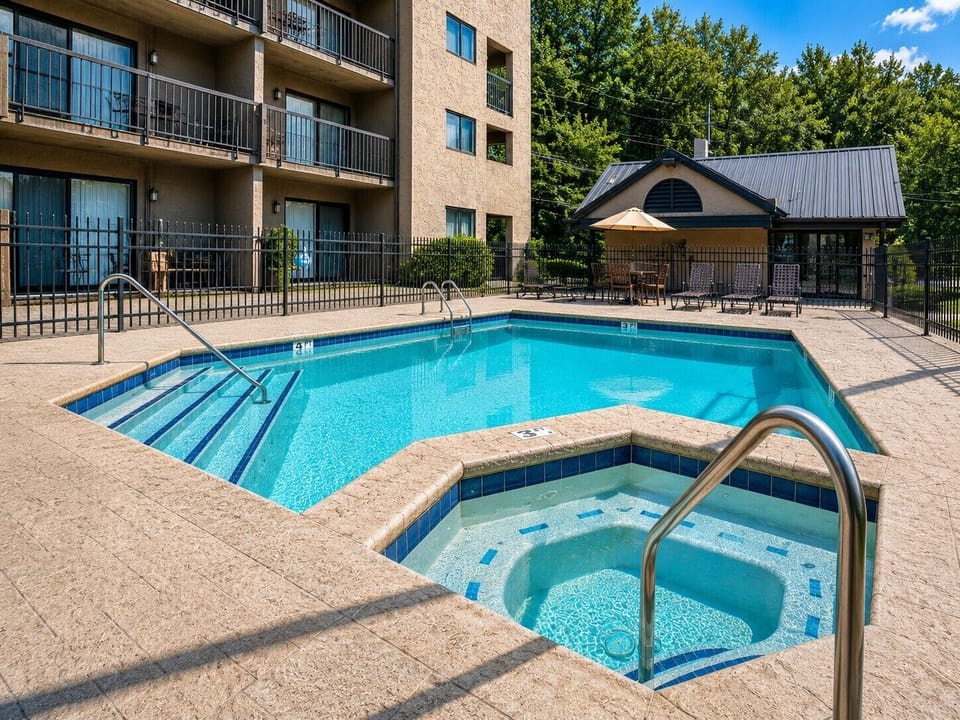Enjoy Gatlinburg then cool off in the resort pool