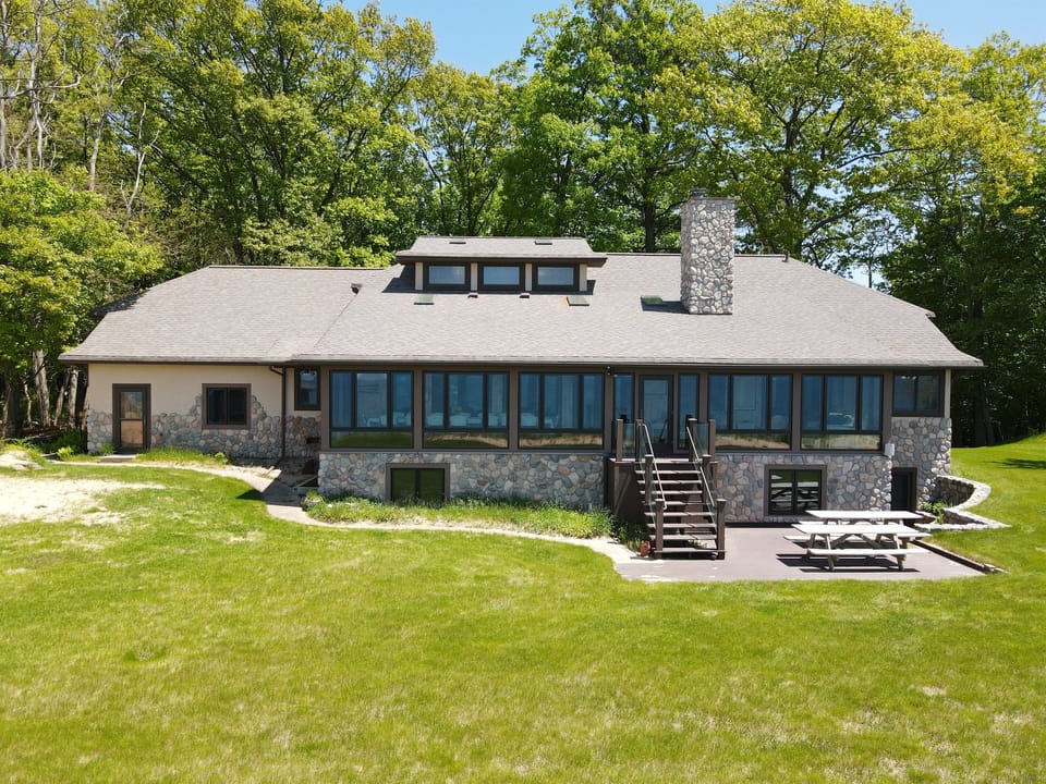 View of Cottage from lake shore