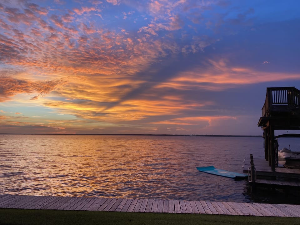 Unobstructed views and large dock 