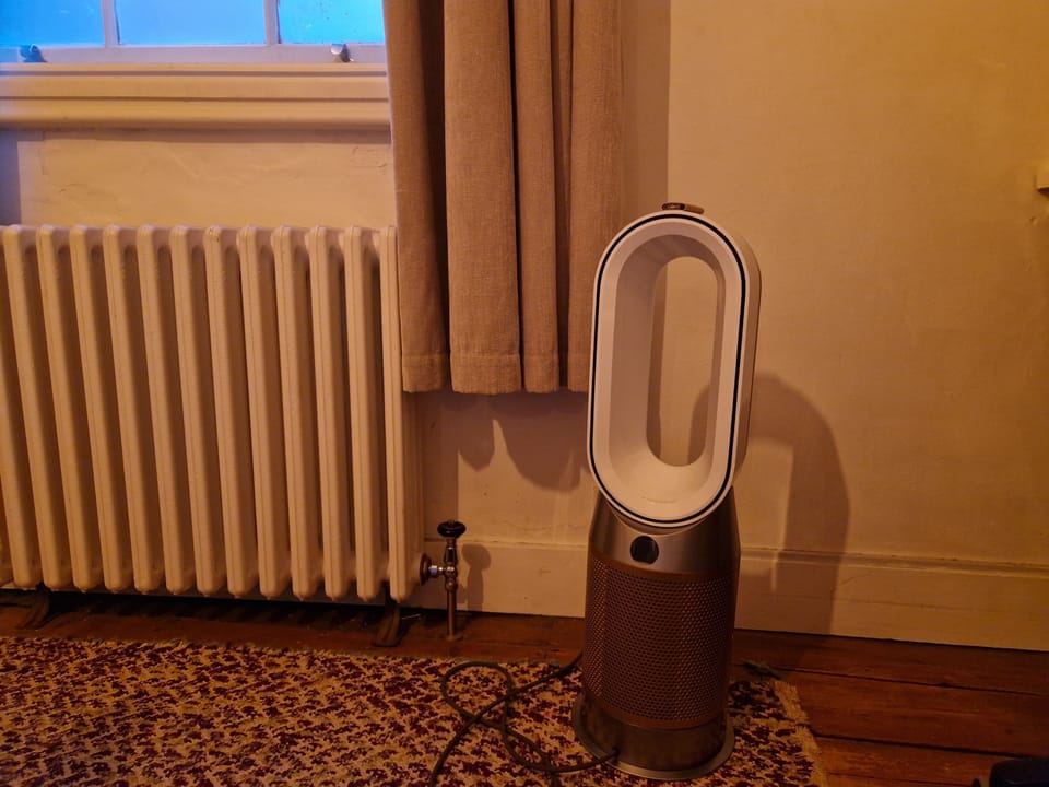 Dyson - Additional Heating or Cooling fan - This is not air conditioning - it also filters the air to purify - It has Hepa Glass filters.