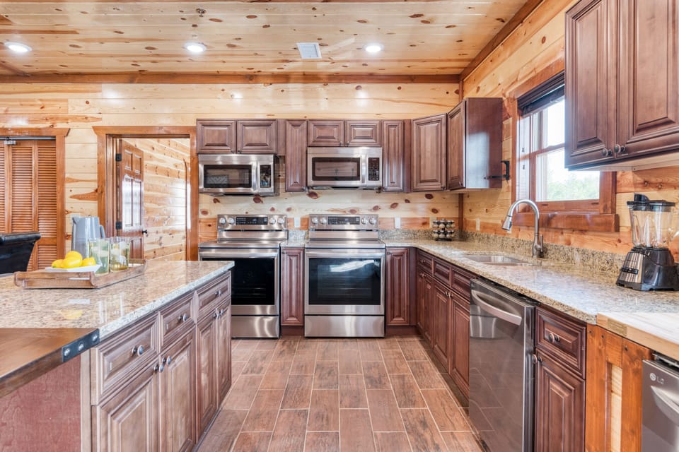 Dual appliances and tons of counter space.