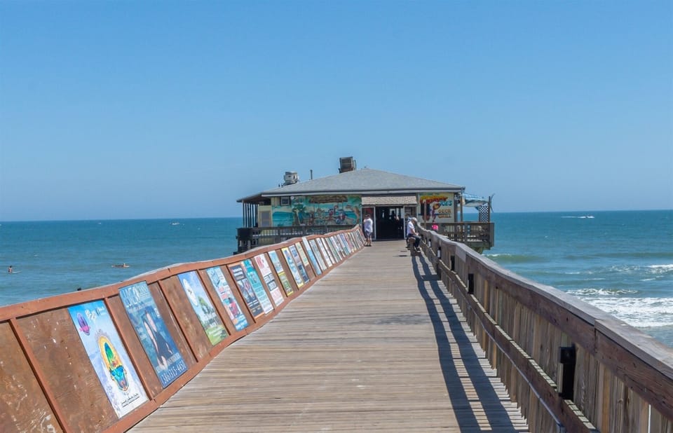 The pier is just a short walk away