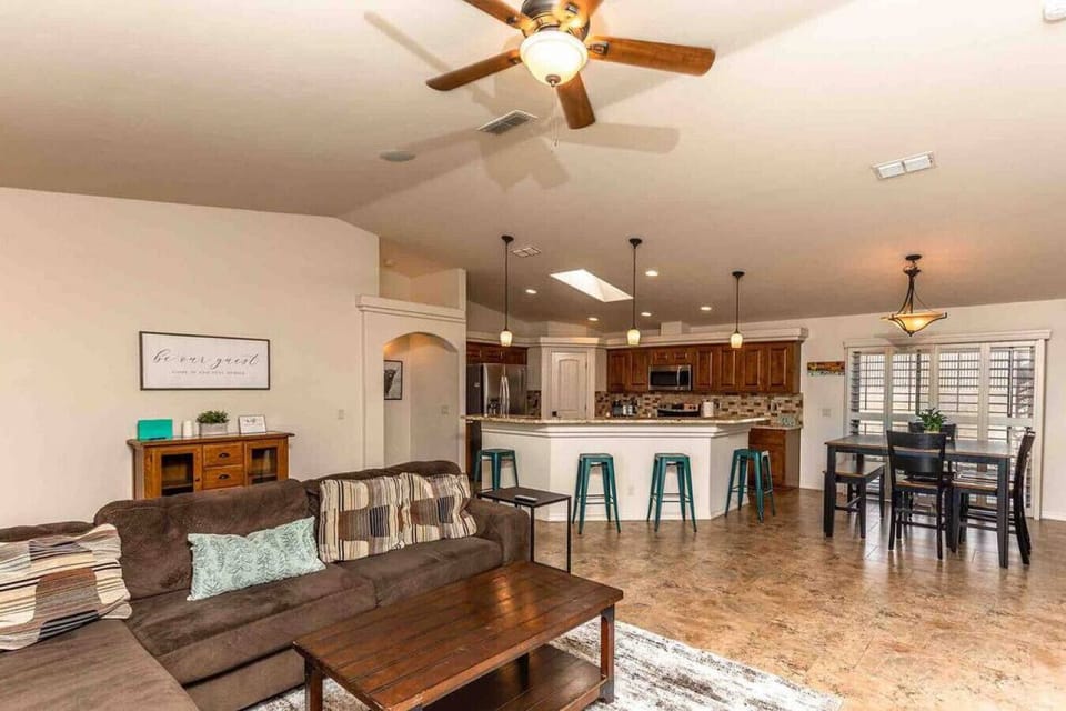 Open concept with the dining/kitchen area