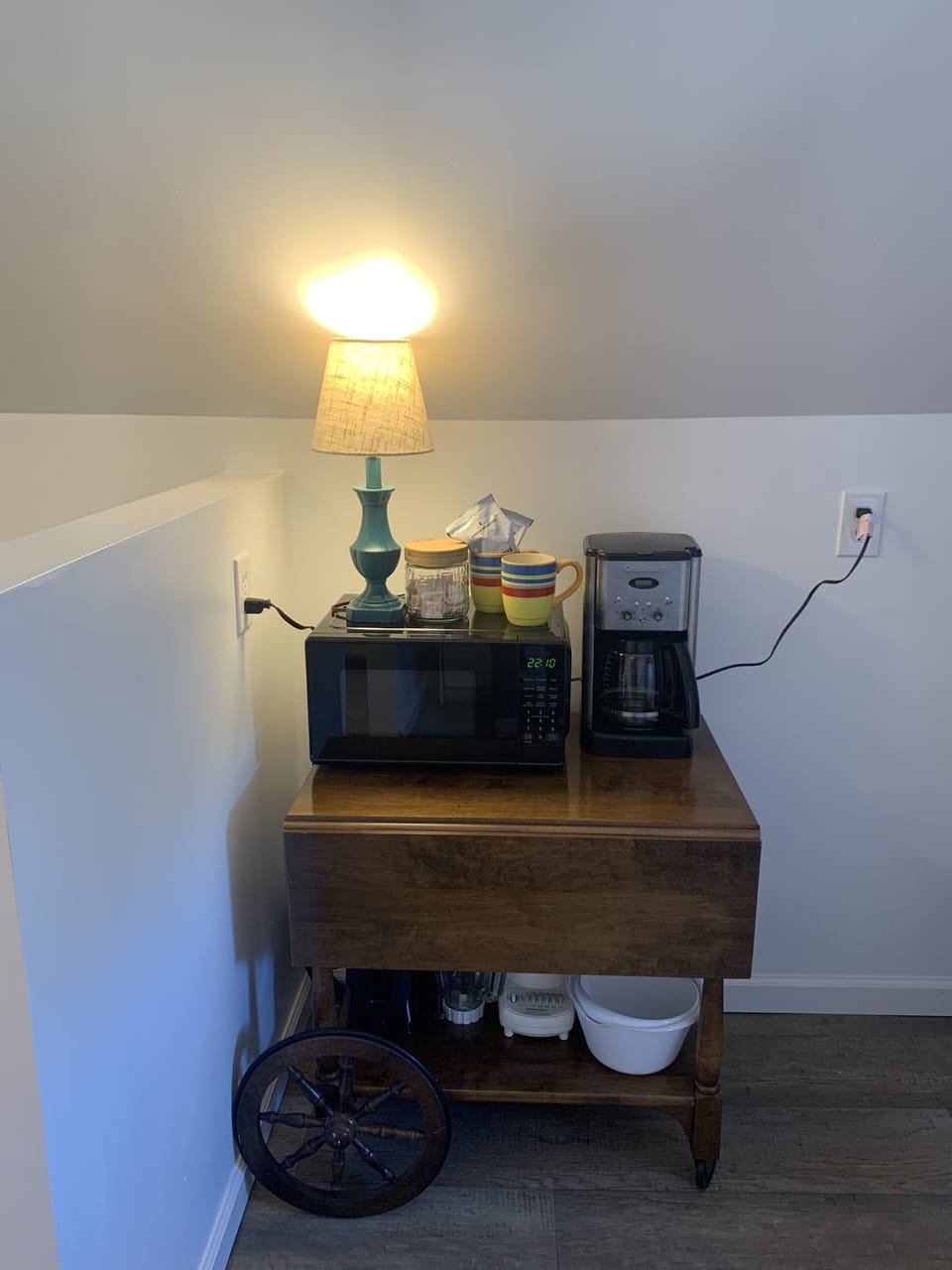 Lamp, Microwave, Oven, Indoors, Furniture