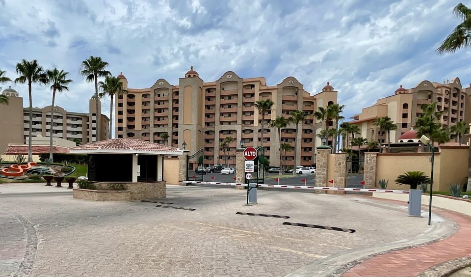 Gated front entrance to Sonoran Sea Resort with guards on duty 24/7!