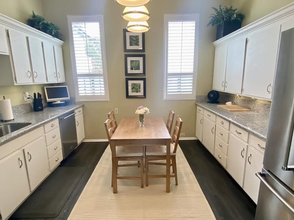 Large, welcoming kitchen with tons of counter space