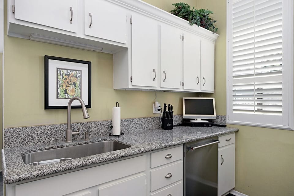 Remodeled kitchen with KitchenAid appliances and lots of storage