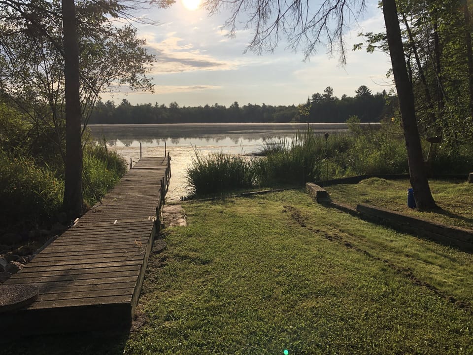 Private dock on Lake Anne 