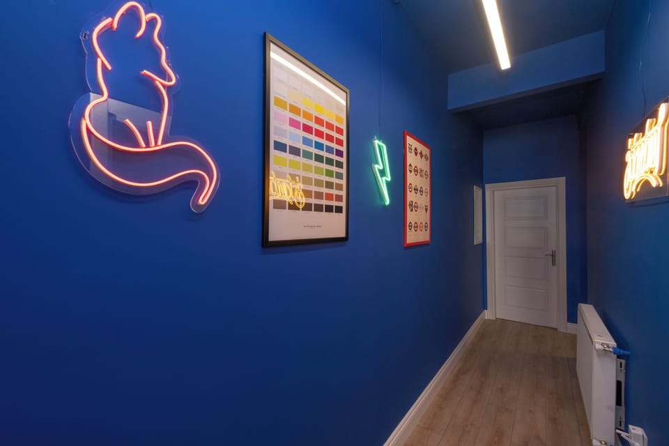 Neon down the hallway