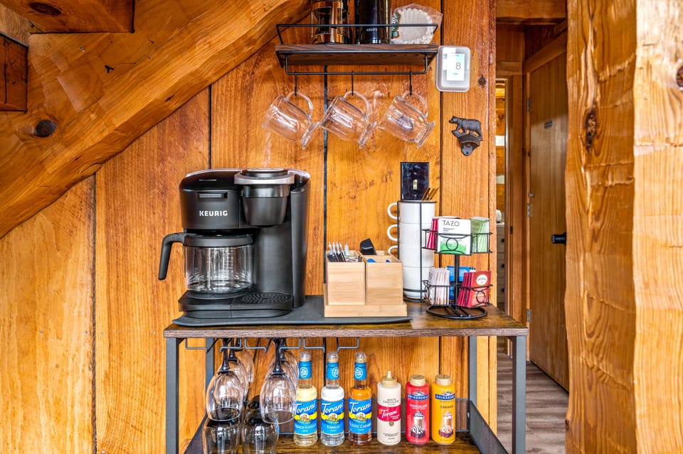 Enjoy our coffee/tea/wine bar to your heart's desire.