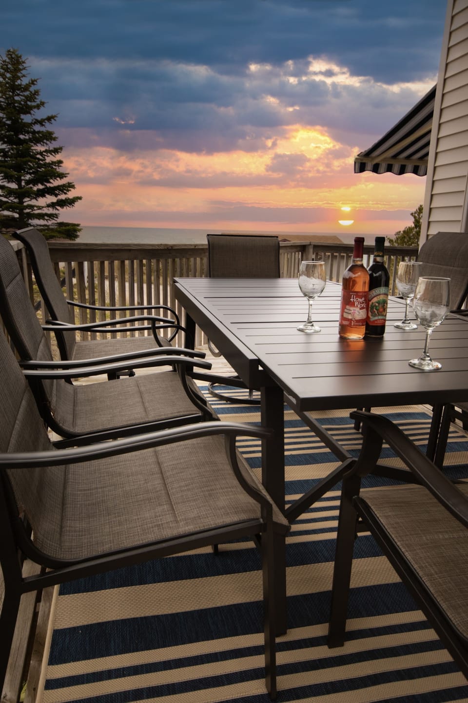 Deck view/dining  - enjoy nightly sunsets
