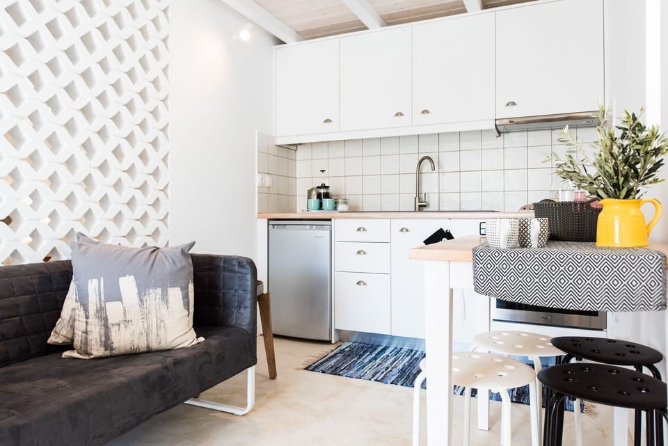 Living room and kitchen