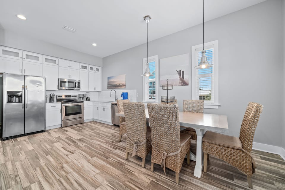 Dining area and kitchen