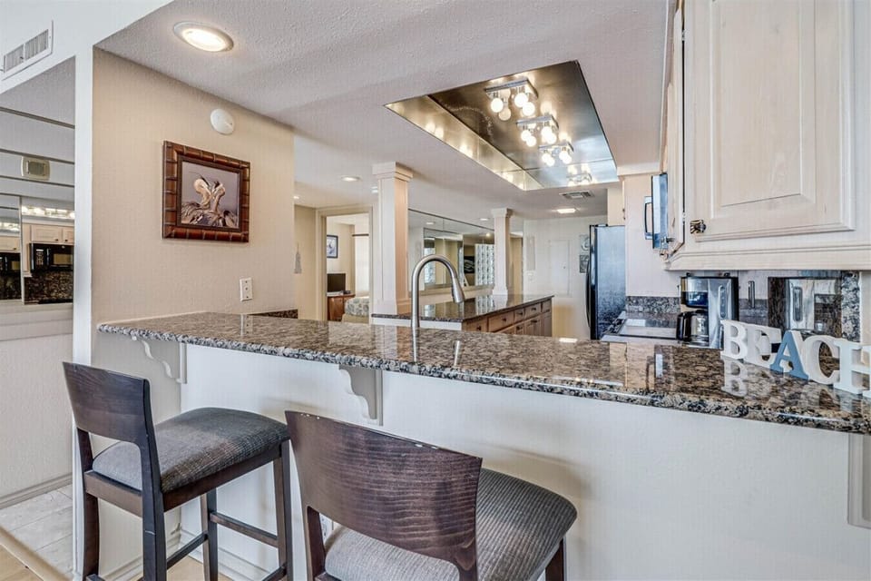 Open Kitchen Counter with Seating for Two