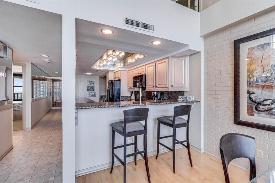 Open Kitchen Counter with Seating for Two