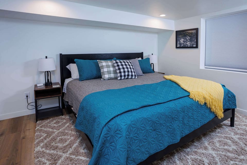 Bedroom 3 in lower level with king size bed