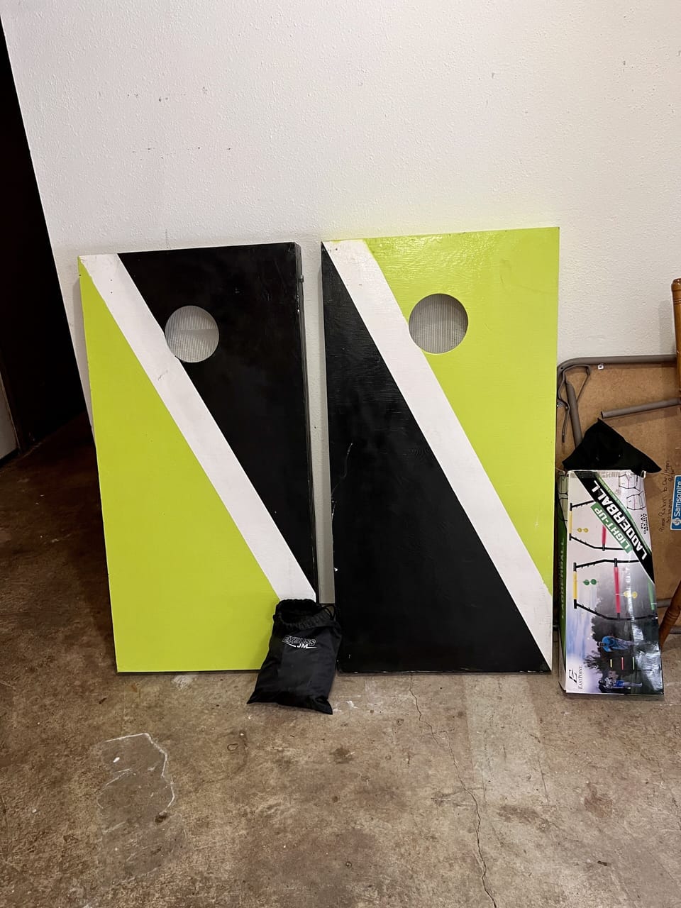 An array of outdoor games for your enjoyment for fun times in private backyard.