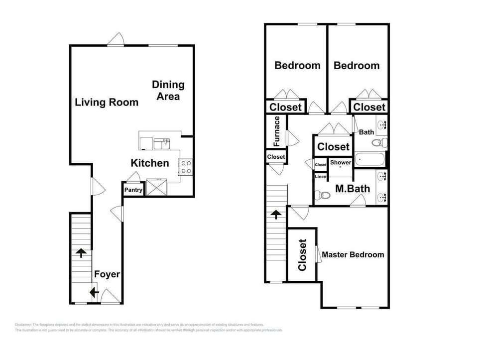 Layout of the townhouse.