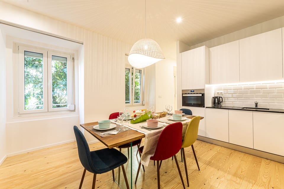 Fully equipped dining room with air conditioning.