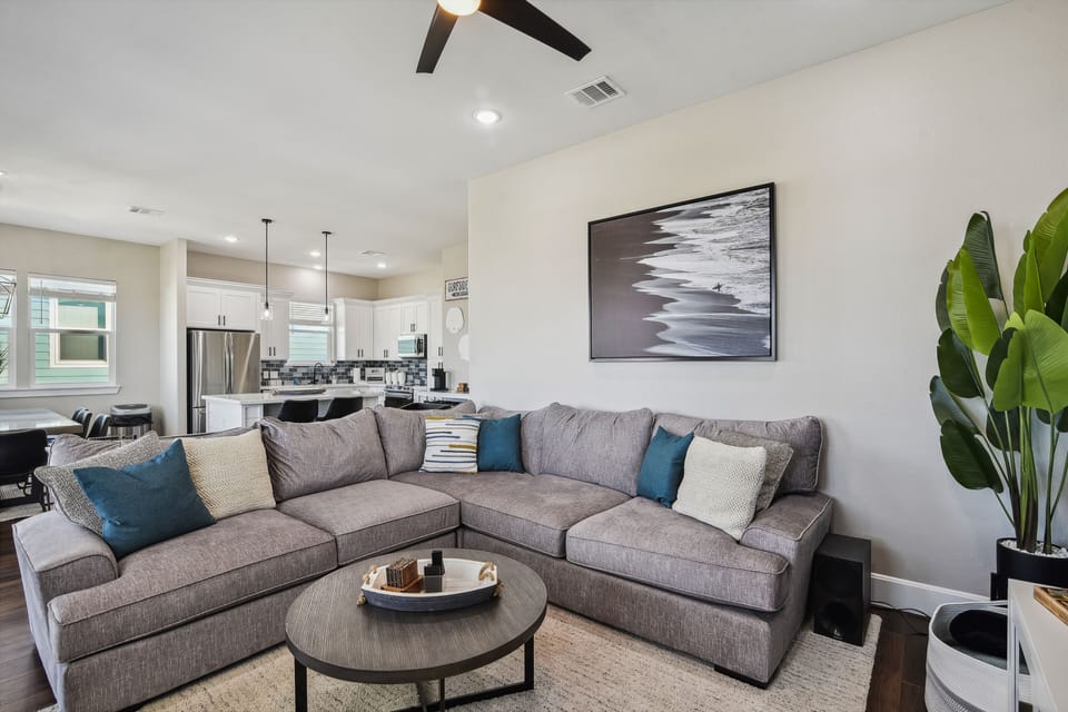 Open Concept Living Room, Kitchen, & Dining Area