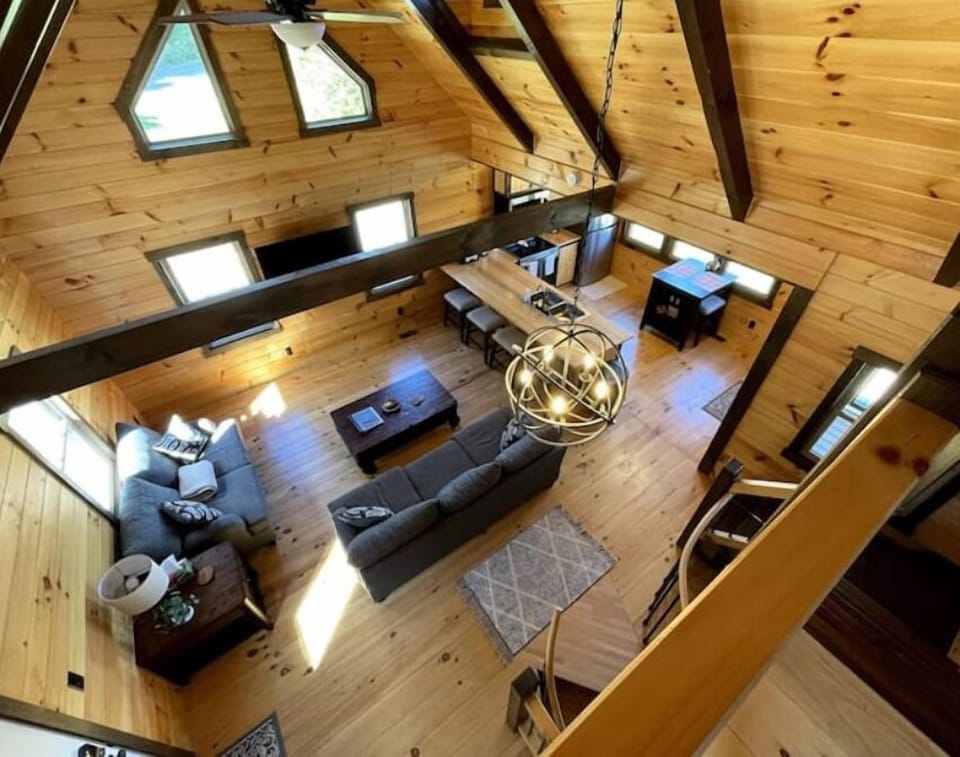 Overlooking from the loft