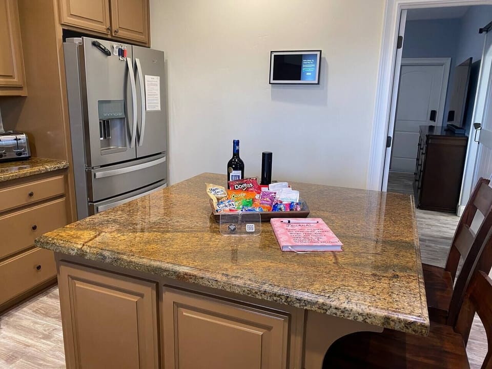 Amazon Alexa in kitchen and each bedroom for music, news, internet search, white noise, etc.