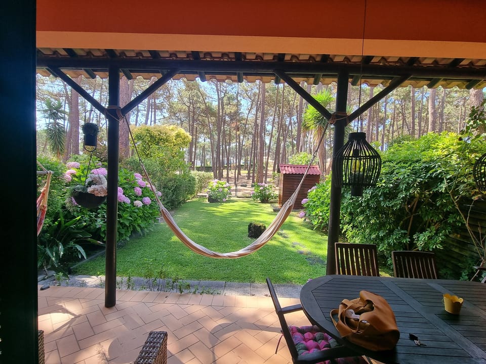 vista para o jardim