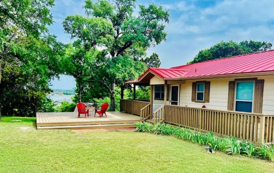 Amazing lake views from the extra large open air deck!
