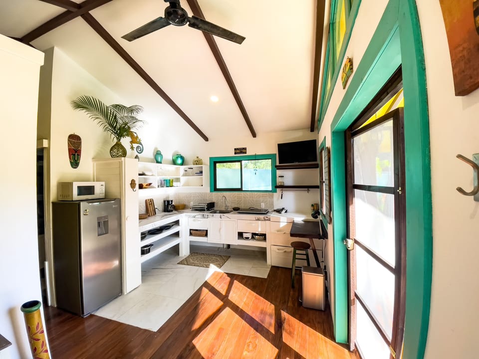 View of kitchen from living space.