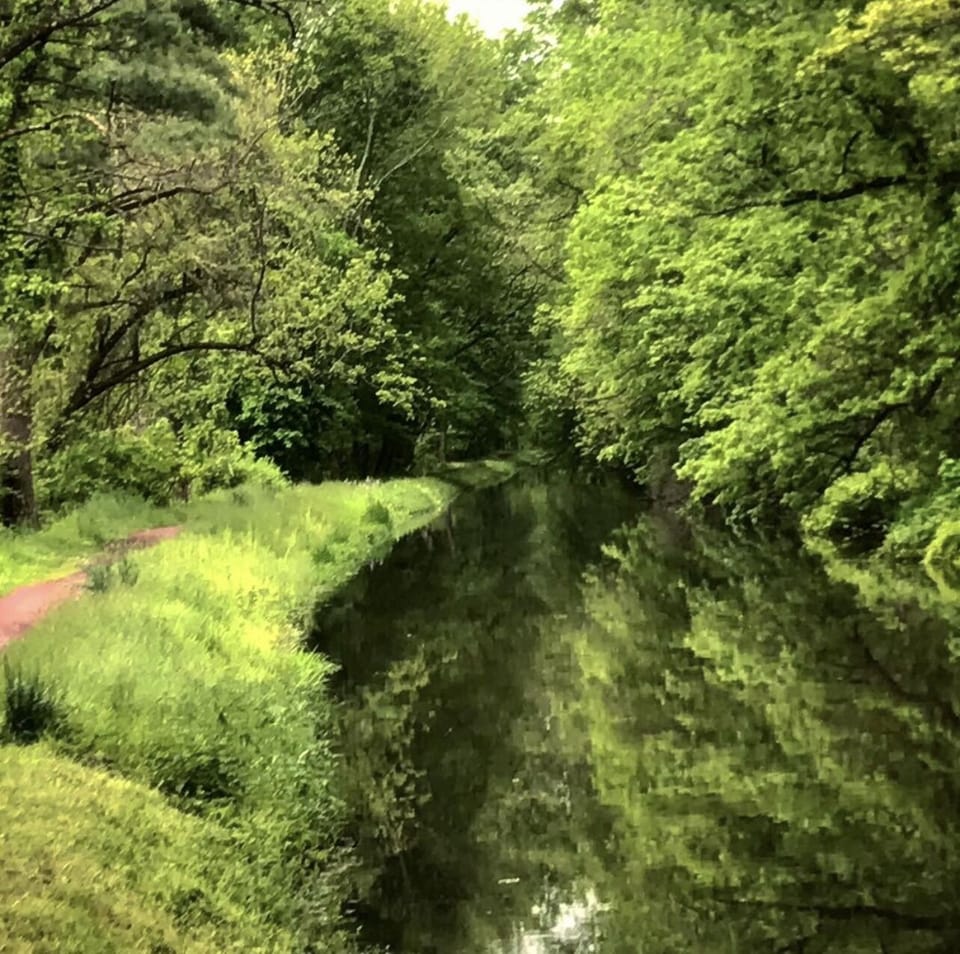 Spring and summer walks on the nearby canals.
