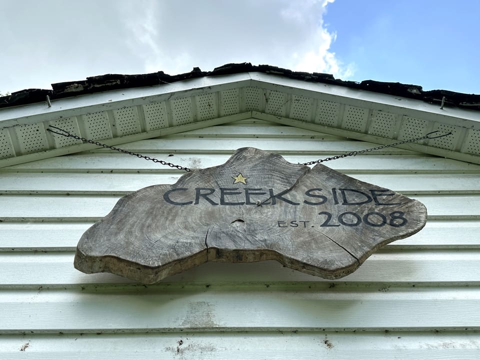 We are proud of our Creekside home and you will find many handmade decorations. 