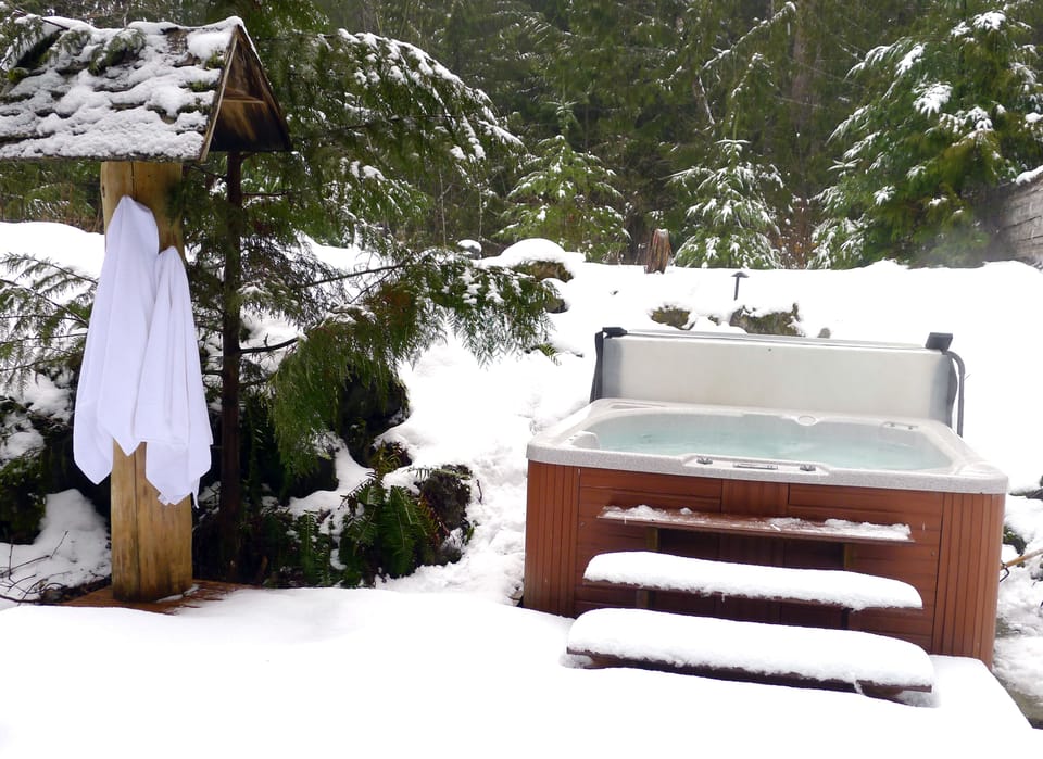 After a day of skiing, hiking or biking a soak is always welcome.