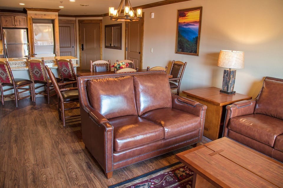 Looking toward kitchen and dining area. 