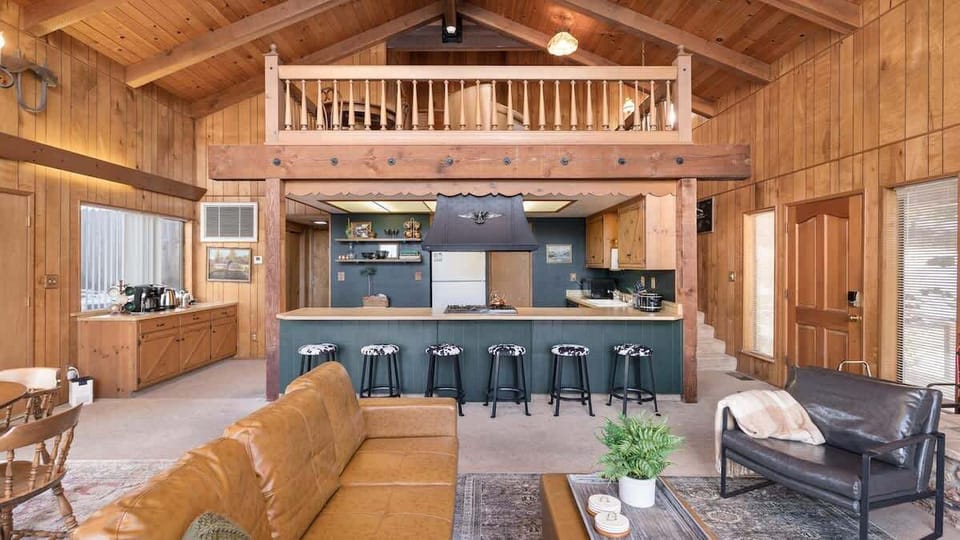 The great room has plenty of room for six guests!