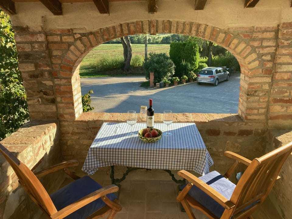 Front balcony at Casa Castagni