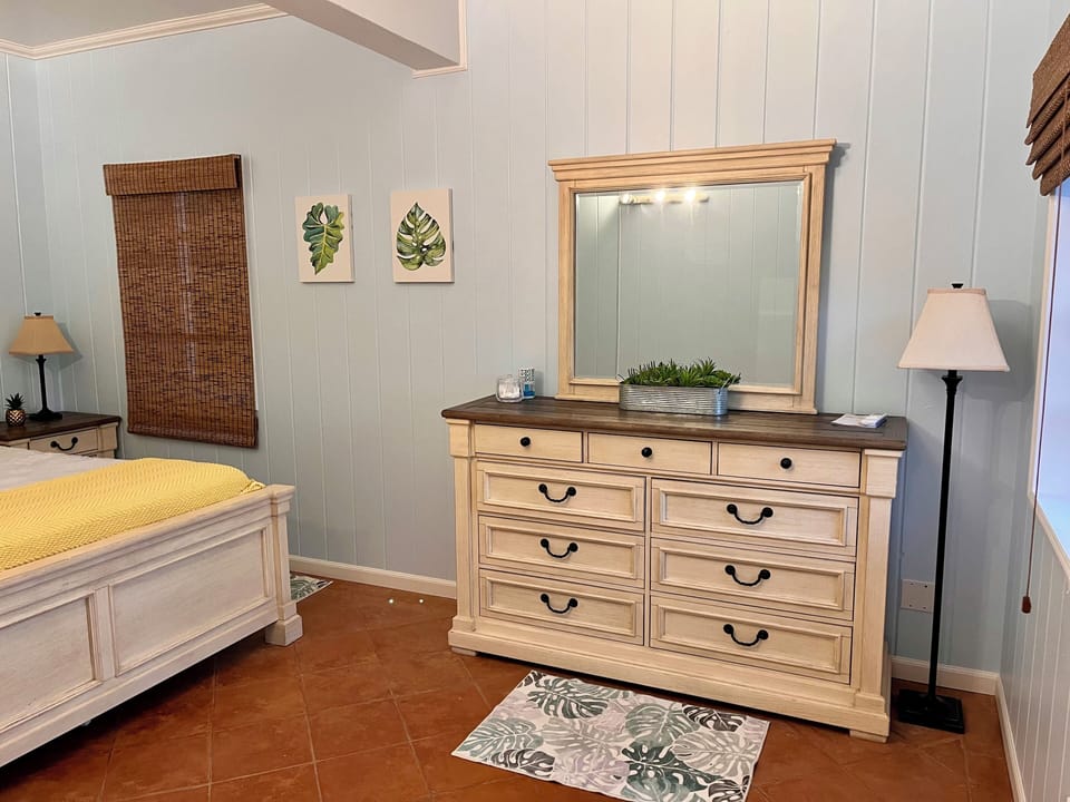 Lower level guest quarters with private full bath.