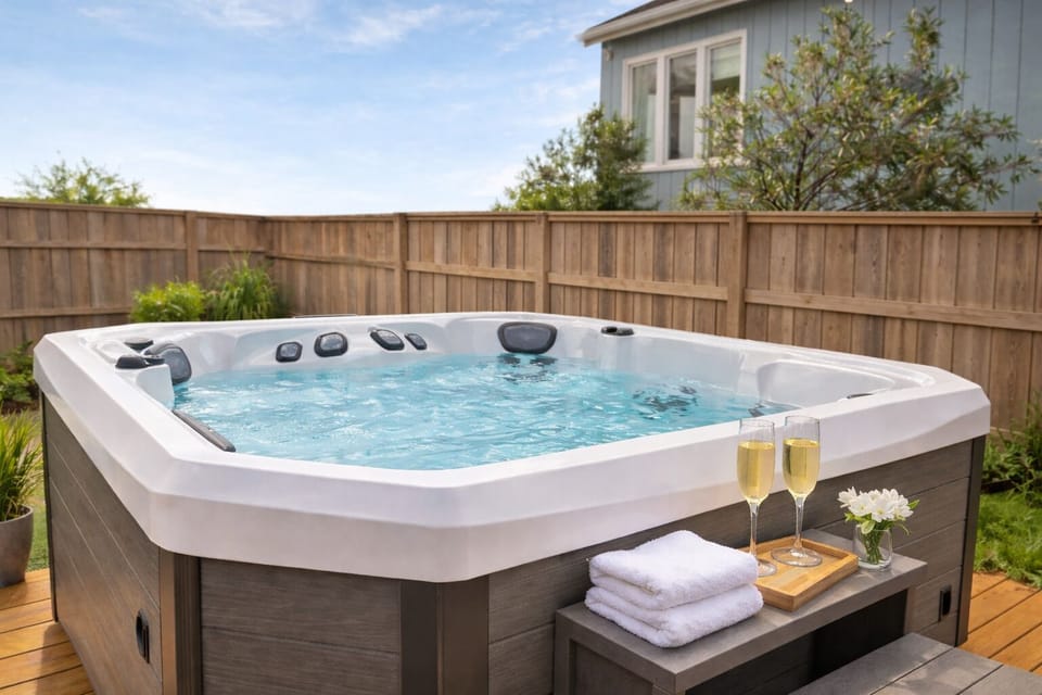 Outdoor spa tub