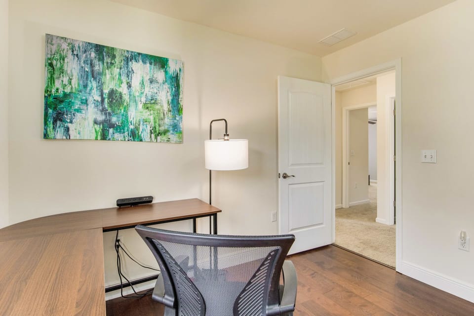 Bright and cheerful, this bedroom creates a welcoming space for guests of all ages.
