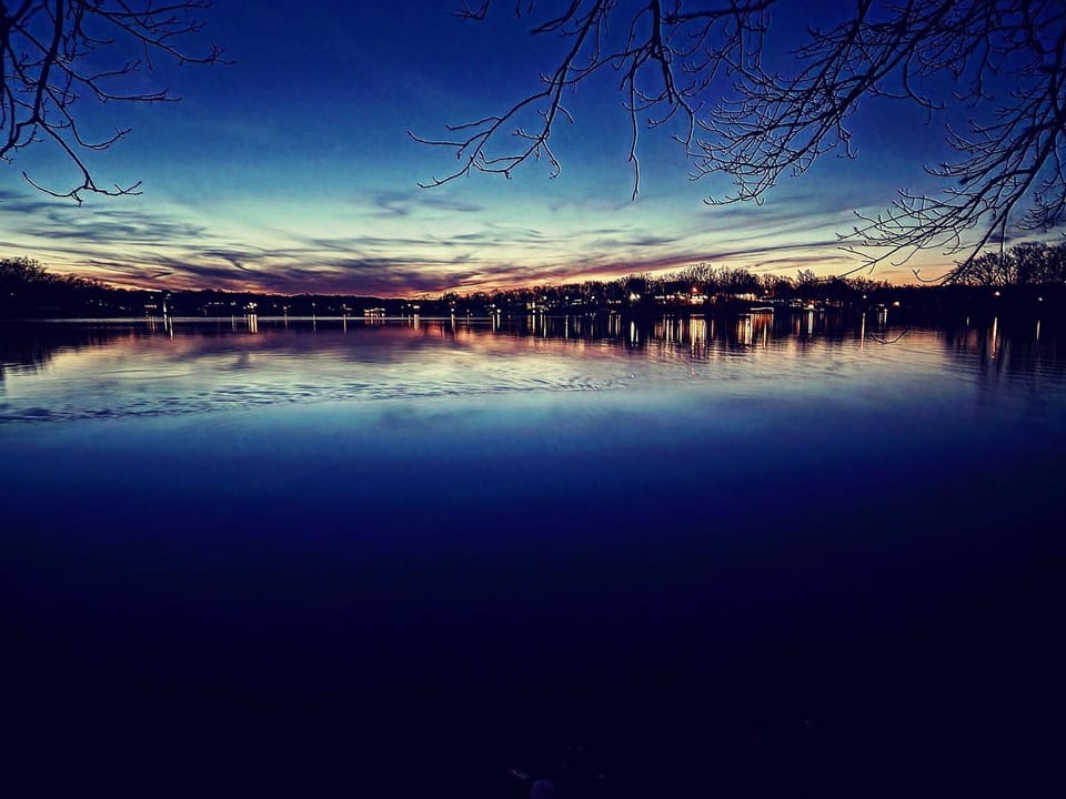 Nothing better than the sunset on the lake 