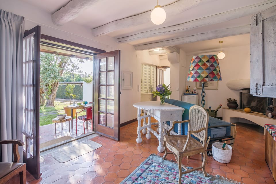 Sala de estar do cottage.