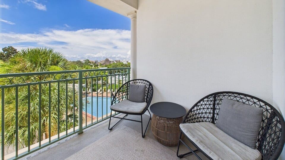 Ample seating on balcony