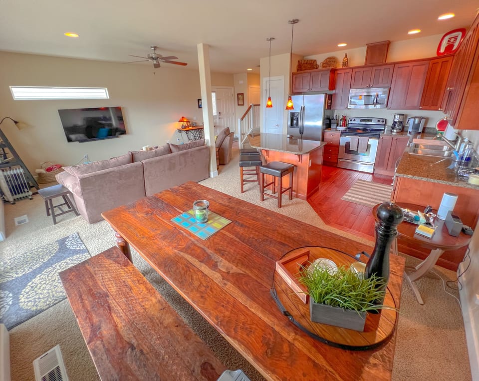 Dining Room Facing Kitchen and Living Room