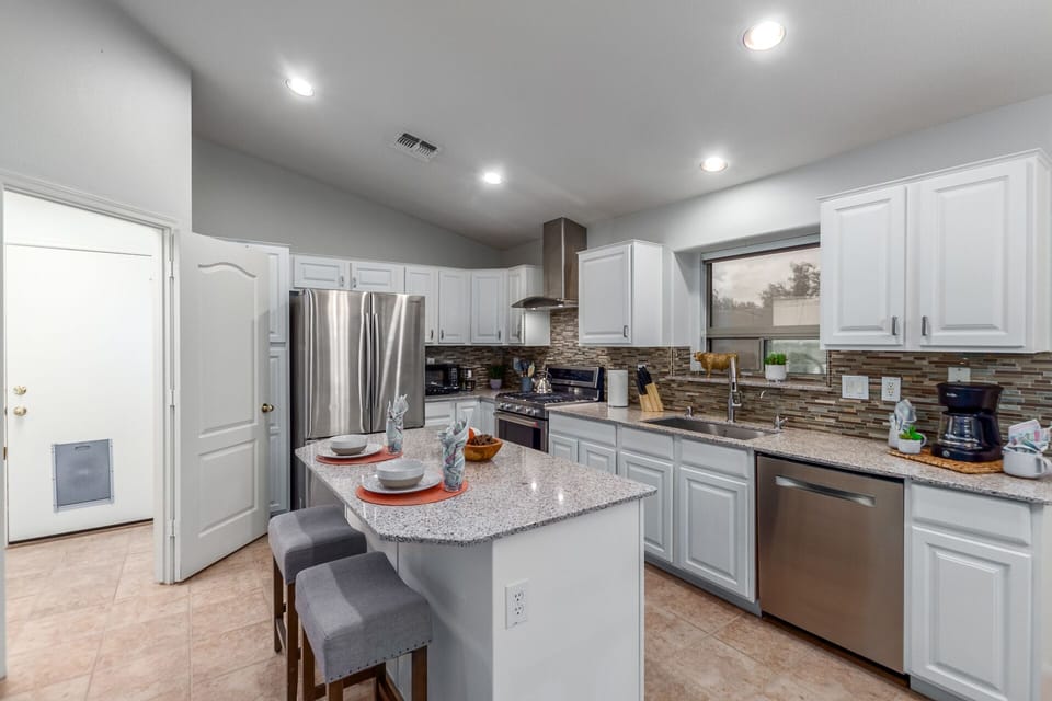 No salt? No problem, well appointed kitchen