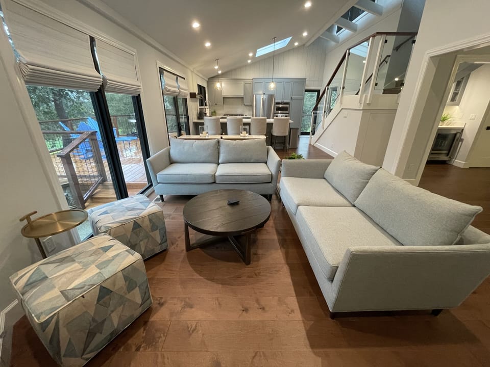 Living room and kitchen