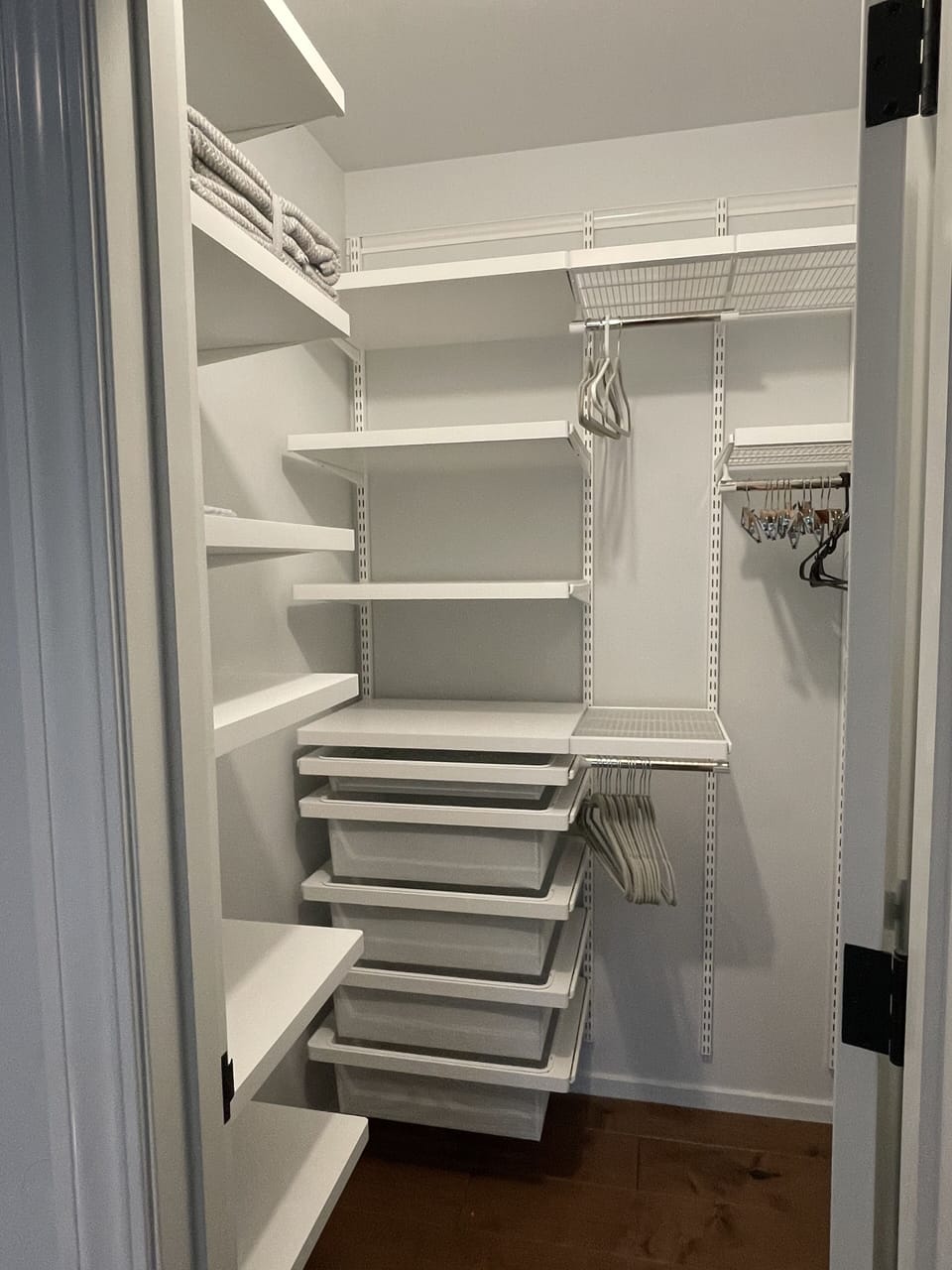 One of two master bedroom closets