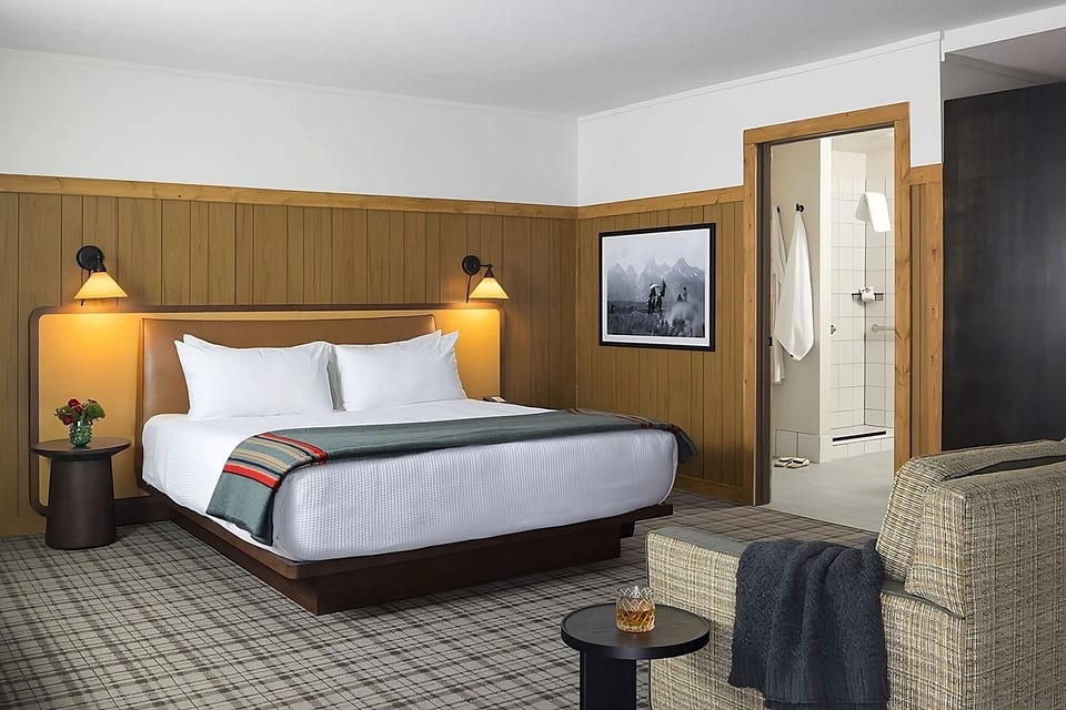 Sink into crisp bedding and enjoy a calm, cozy night.
